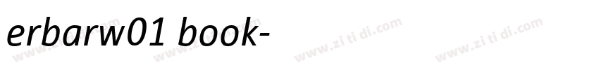 erbarw01 book字体转换